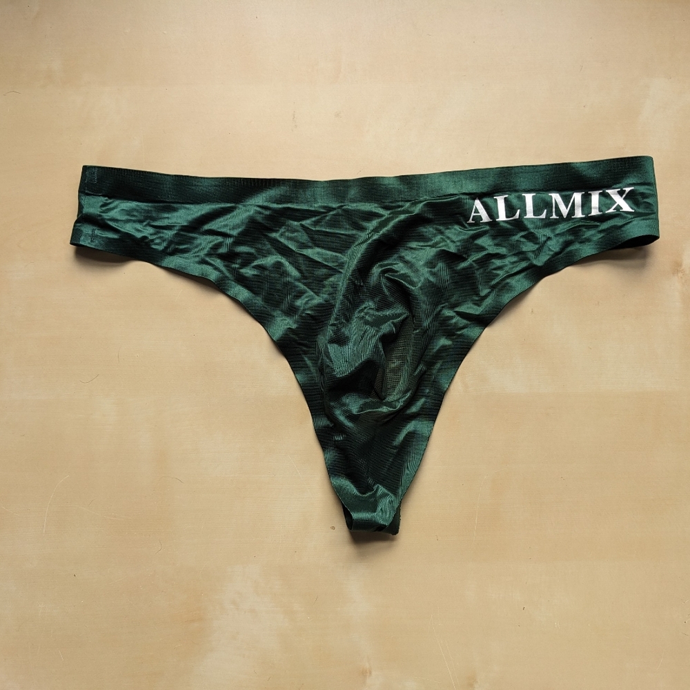 2 ALLMIX men's thongs in green and grey
